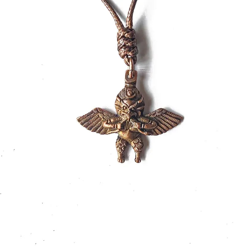 Sacred Garuda Talisman Necklace - Handcrafted Limited Edition Tibetan Jewelry