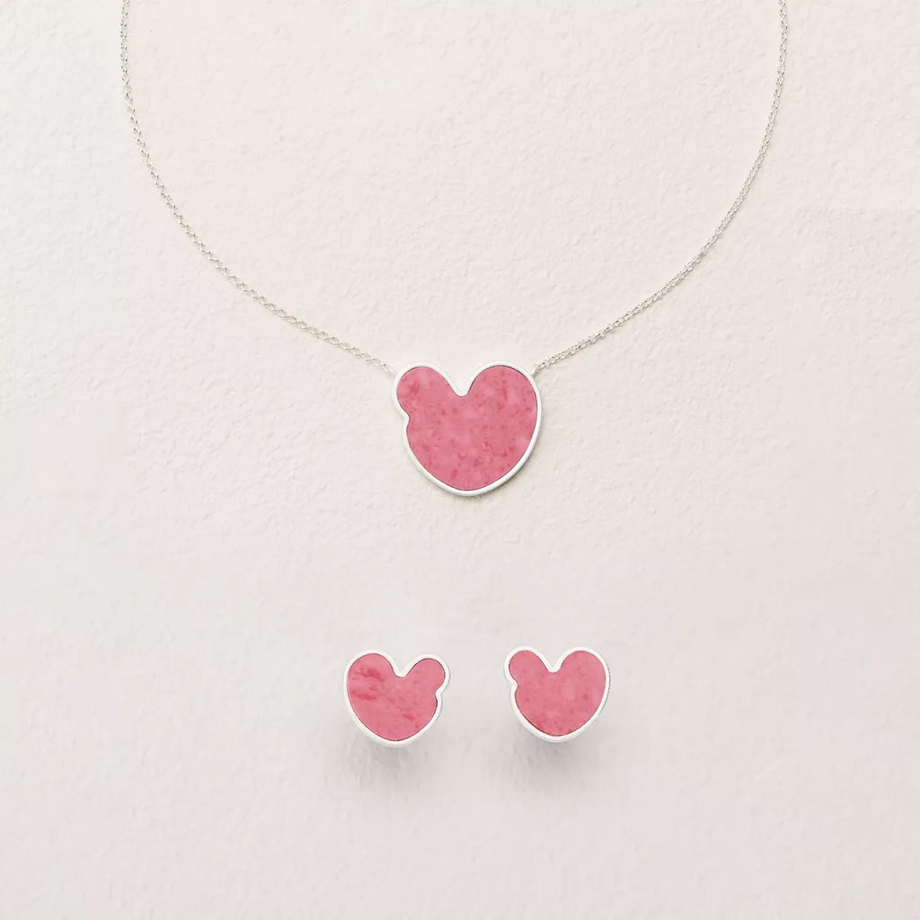 Sacred Turquoise Lake Inspired Silver Gemstone Set - Original Design Women's Necklace and Earring Jewelry