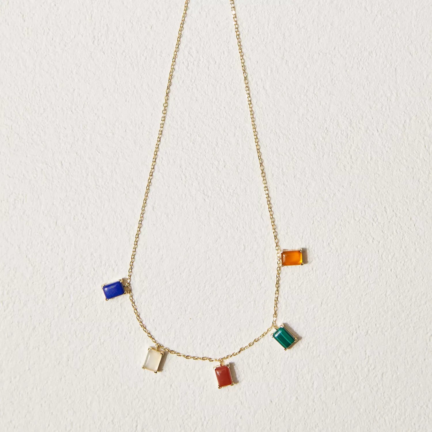 925 Silver Tibetan Five-Color Gemstone Necklace & Earring Set - Natural Stone Ethnic Jewelry