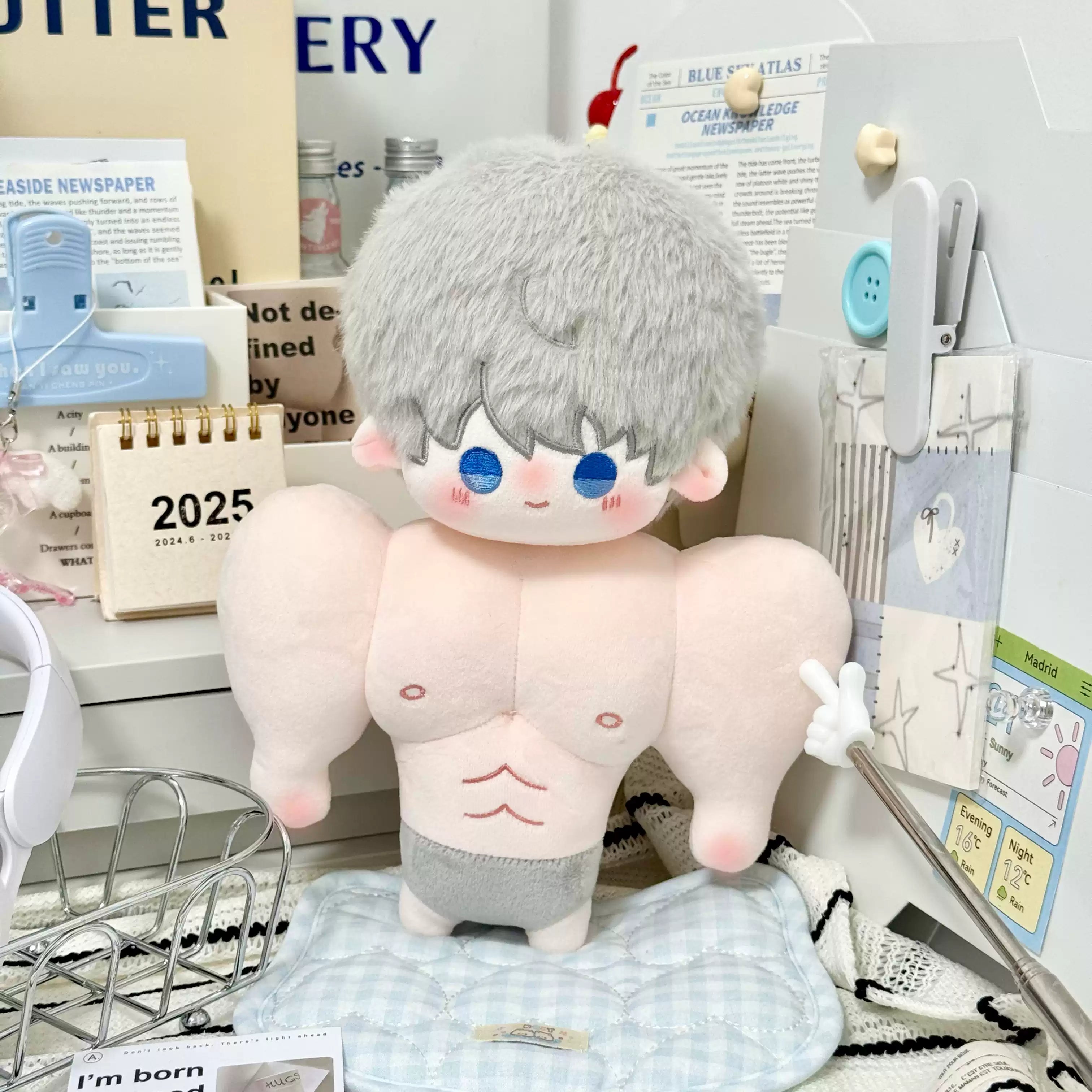 Love and Deepspace 20cm Muscle Plush Doll - Sylus Xavier Zayne Raphael Original Character Cushion Toy, Otome Game Merch