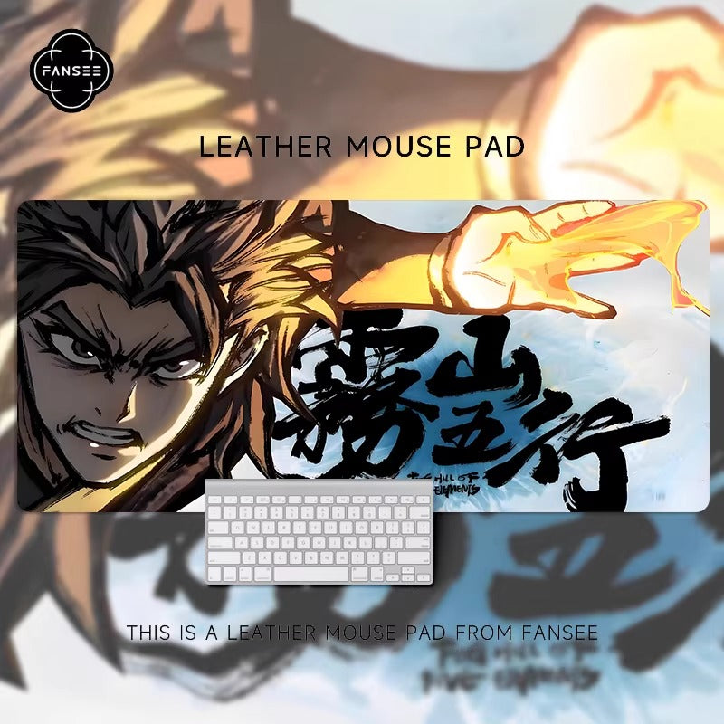 Mountain of Mist and Five Elements Extra Large Anime Mouse Pad - Custom Anti-Slip Desk Mat for Office & Gaming, Stain-Resistant Workstation Pad