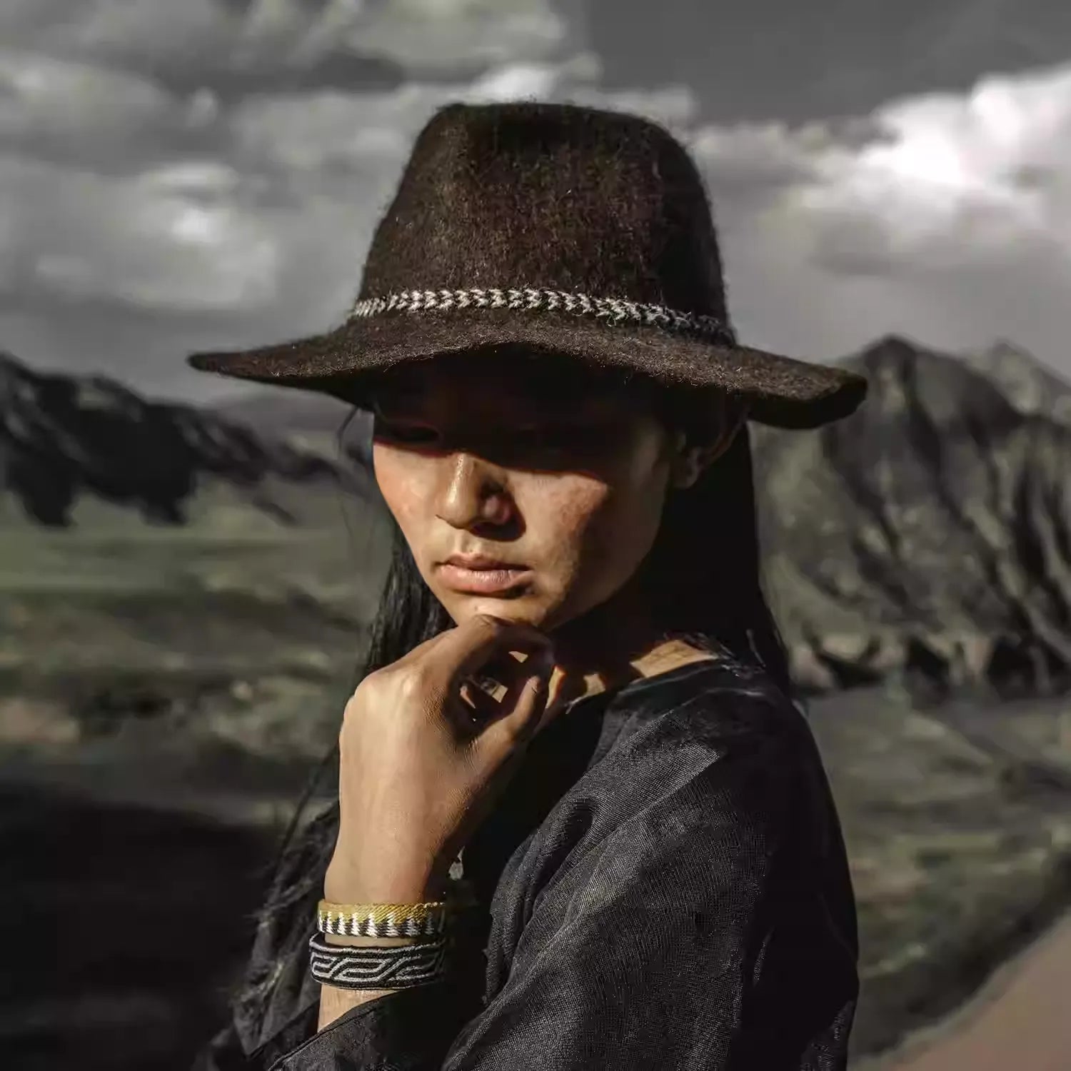 The Nomad's Fedora: Original Design Yak Wool Felt Hat - Retro Handcrafted Headwear