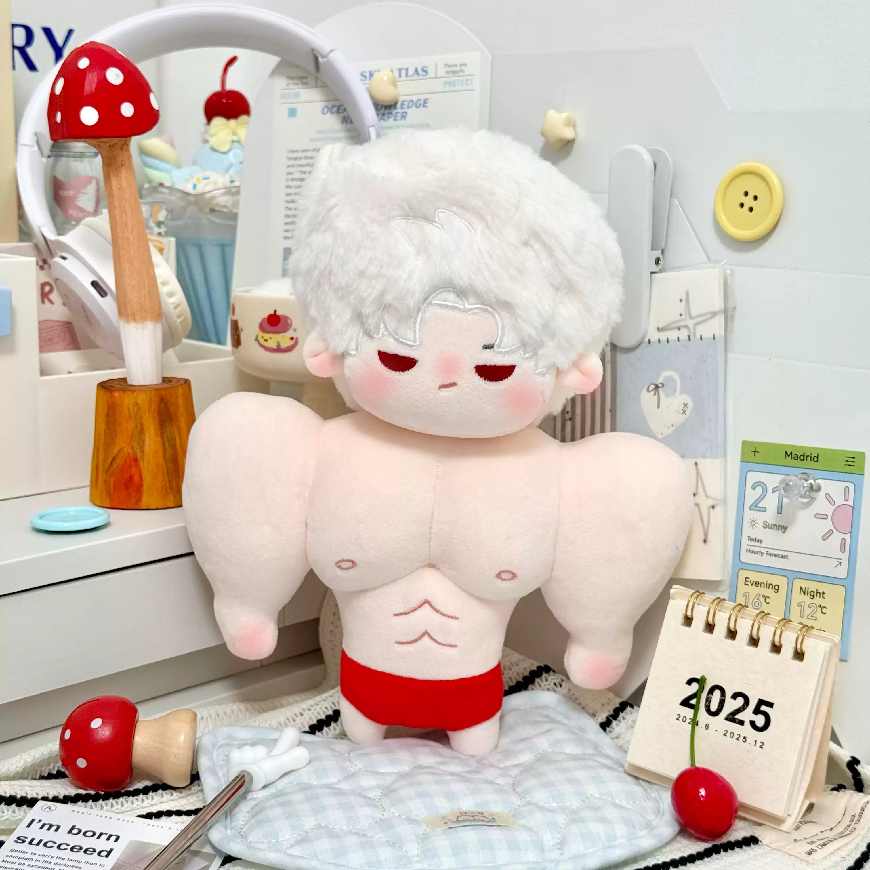 Love and Deepspace 20cm Muscle Plush Doll - Sylus Xavier Zayne Raphael Original Character Cushion Toy, Otome Game Merch