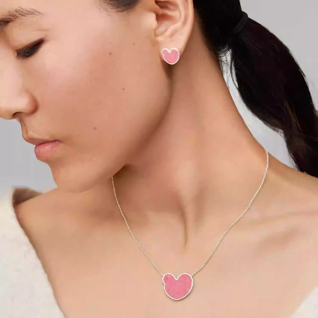 Sacred Turquoise Lake Inspired Silver Gemstone Set - Original Design Women's Necklace and Earring Jewelry