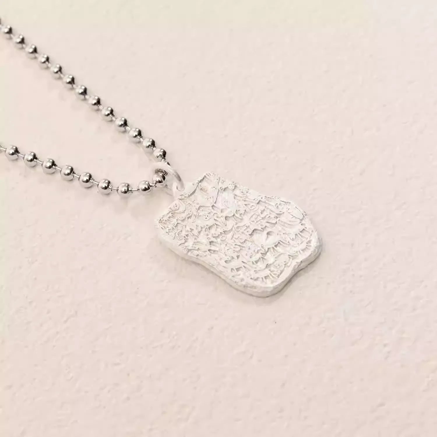 Tibetan "Thousand Buddhas" Silver Plaque Pendant - Unisex Couple Necklace, Spiritual Lhasa Souvenir