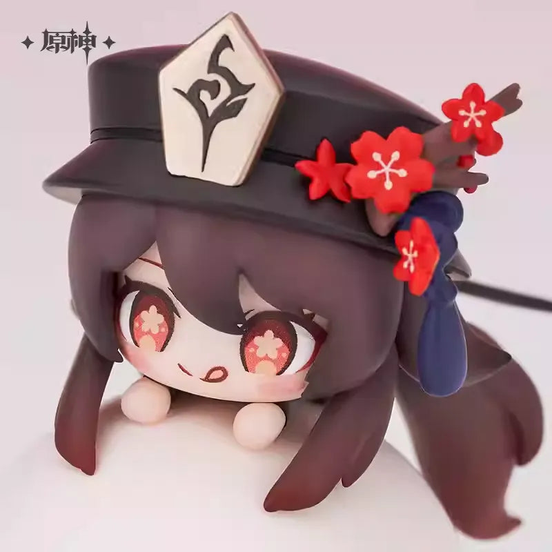 Genshin Impact Hu Tao Chibi Bobblehead - Licensed PVC ABS Metal Desk Decoration (10cm)
