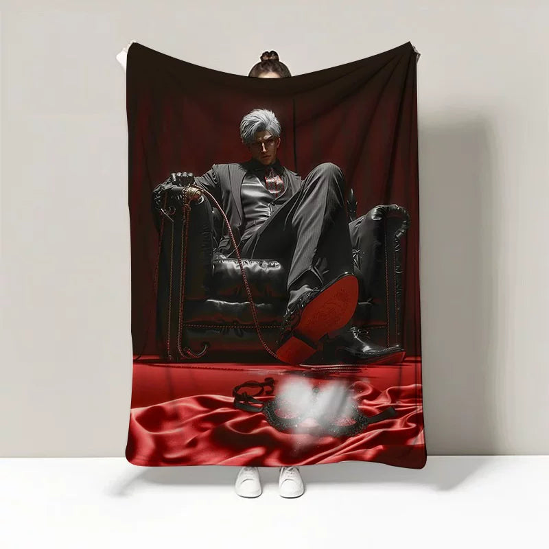 Love and Deepspace Flannel Tapestry - Xavier Zayne Raphael Sylus Character Wall Hanging Blanket for KTV Room, Birthday Gift